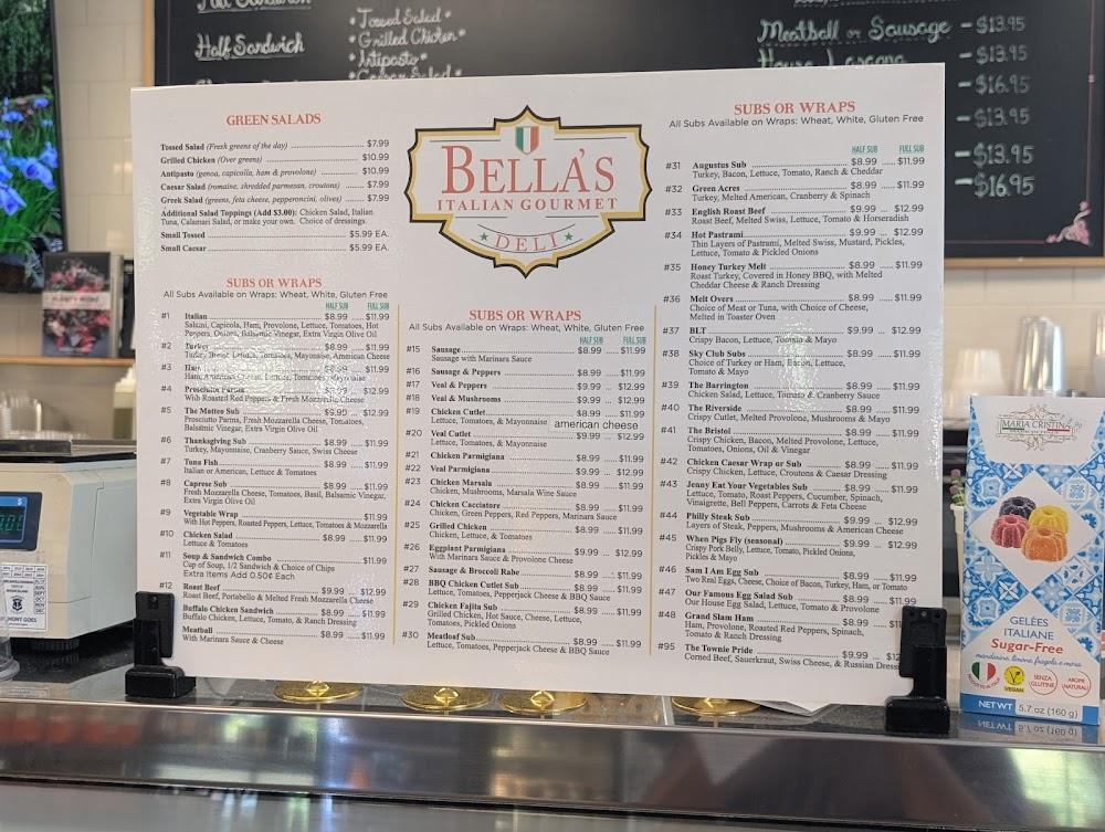 Bella's Italian Gourmet Deli Menu image 2